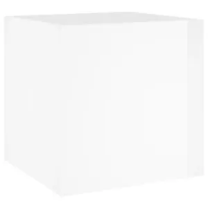 Berkfield Planter Box High Gloss White 40x40x40 cm Engineered Wood