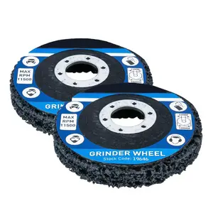 HomeSmart 2pcs 100mm Paint & Rust Removal Wheel for Angle Grinder - Durable Nylon Abrasive Disc