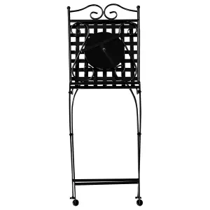 Set of 2 Garden Chairs CARPINO Metal Black