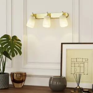 Quadryx Bar Brushed brass Gold effect 3 Light Spotlight