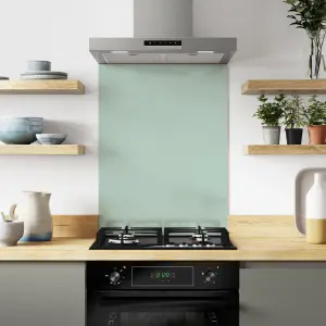 Splashwall Grey & Green Aluminium Splashback, (H)800mm (W)600mm (T)4mm