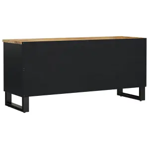 Berkfield TV Cabinet 100x33x46 cm Solid Wood Mango&Engineered Wood