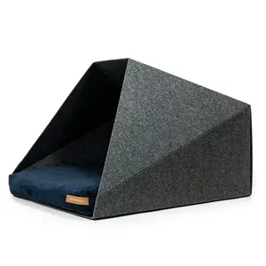 Polyester Pet Bed Dark Grey/Navy Blue