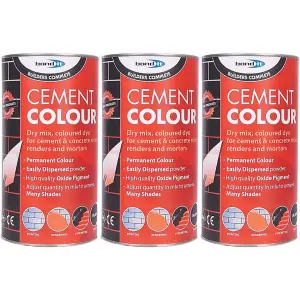 Bond-It BDH060BL Black Powdered Cement Dye Black 1kg   BDH060BL (Pack of 3)