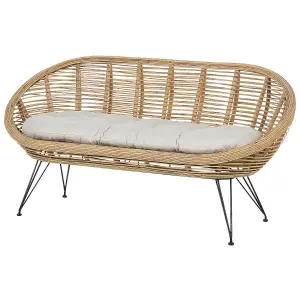 Garden Sofa MARATEA Rattan Natural 2 Seater