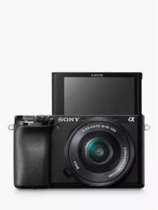 Sony A6100 Compact System Camera With 16-50mm OSS Lens & 55-210mm OSS Lens, 4K Ultra HD, 24.2MP, Wi-Fi, Bluetooth, NFC, EVF, 3" Tilting Touch Screen,