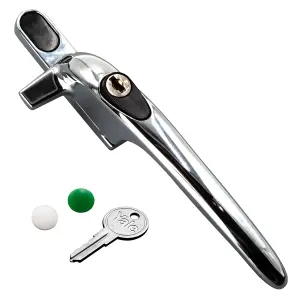 Yale Virage Cockspur Window Handle - Chrome, Right, 9mm