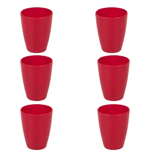 URBNLIVING 10cm Height Fuchsia 6 Small Plastic Drinking Cups 330ml