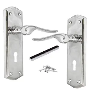 Door Handles Stellar Scroll Lever Internal Lock - Chrome 170mm x 50mm