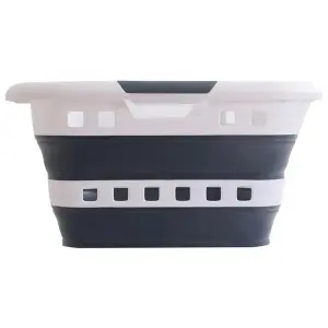 1 x Foldable Pop Up Multi-Purpose 45L Collapsible Laundry Basket Space Saving Washing Tub