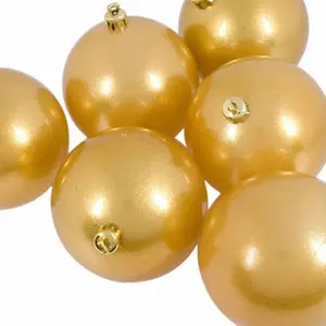 Shiny Shatterproof Ball  Bauble (Set of 6) Metallic Gold