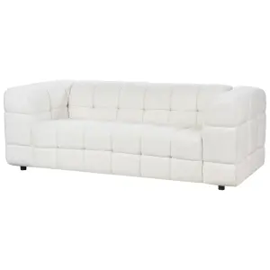 3 Seater Boucle Sofa White MULLOLA