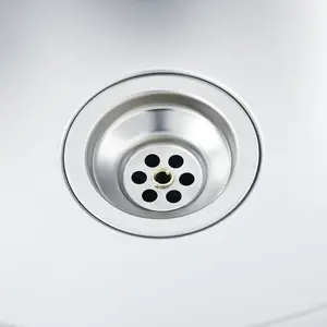 Berkfield Kitchen Sink with Strainer and Trap Stainless Steel