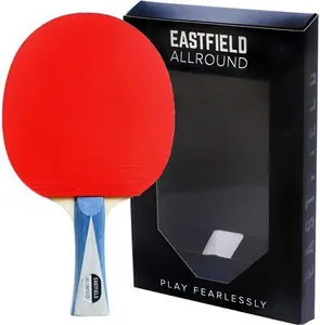 Eastfield Allround Professional Table Tennis Bat - Beginner & Intermediate Ping Pong Racket, ITTF Approved Spin Rubber, 7-Ply Wood Blade, Premium