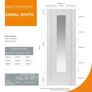 Emral White Glazed Internal Door - Finished