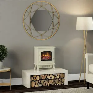 Colman Freestanding Electric Stove Flare Finish: Cream