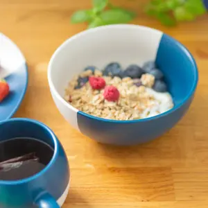 Dipped Stoneware Cereal Bowls - 16.5cm - Navy - Pack of 4