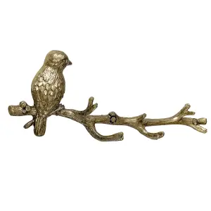 Melody Maison Gold Bird Tree Branch Wall Hook