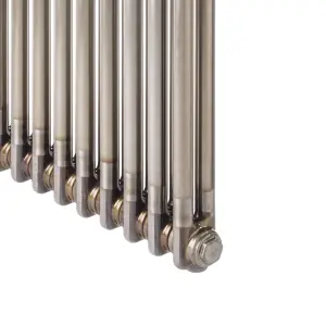 Acova Raw metal 2 Column Radiator, (W)812mm x (H)600mm