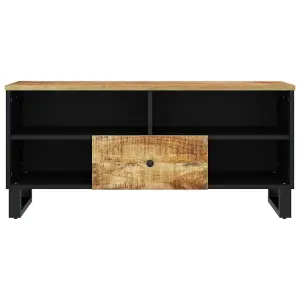 Berkfield TV Cabinet 100x33x46 cm Solid Wood Mango&Engineered Wood