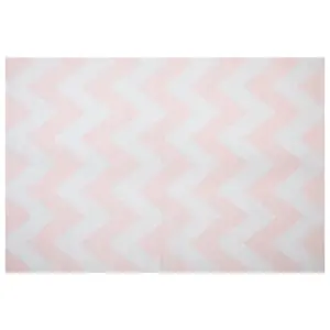 Area Rug 160 x 230 cm Pink and White KONARLI