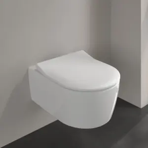 Villeroy & Boch Avento Slim Soft Close Replacement Toilet Seat, White Alpin