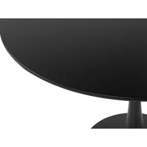 Althrop Pedestal Dining Table Black / Black