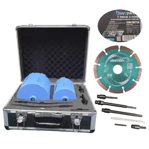 BAP Electricians 7 Piece 2 CORE Diamond Core Set for Granite Marble + 115MM Diamond Blade