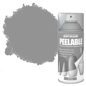 Rust-Oleum Peelable Matt Silver effect Spray paint, 150ml