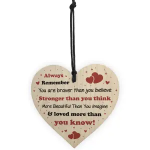 Special Gift For Friend Wooden Heart Positive Quote Friendship Sign Best Friend Gift For Her Keepsake