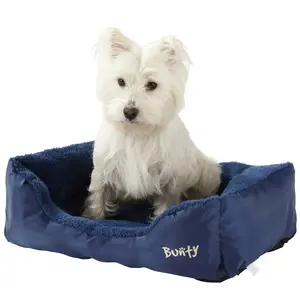 Bacup Polyester Pet Bed Blue / Small (47 cm L x 37 cm W)