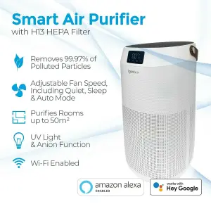 Igenix IG9600WIFI Smart WIFI Air Purifier with Amazon Alexa & Google Assistant