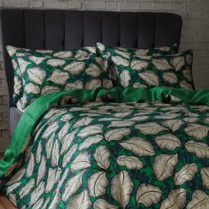 EW by Edinburgh Weavers Magali Leaf Cotton Sateen Duvet Cover Set