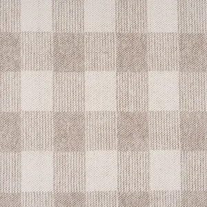 Cream Beige Neutral Boucle Textured Checkered Soft Area Rug 60cm x 240cm