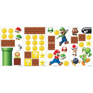 RoomMates Nintendo Super Mario Build A Scene Peel & Stick Wall Decals