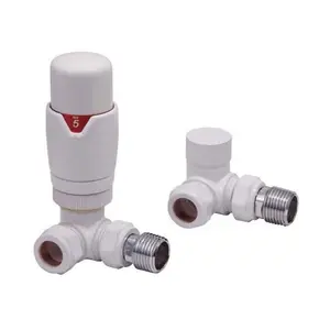 White Corner Thermostatic Radiator Valves