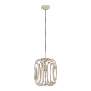 EGLO Romazzina Sandy-Rose Caged Modern Pendant Light