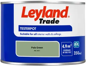 Leyland Trade Vinyl Matt Walls & Ceilings Emulsion Paint Pale Green (RAL 6021) 350ml Tester