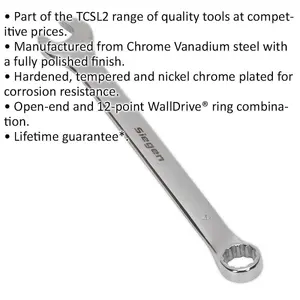 Hardened Steel 9mm Combination Spanner - Durable Chrome Vanadium Wrench