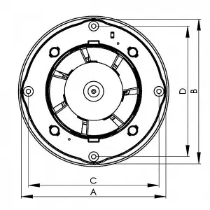 Bathroom Ceiling Extractor Fan 150mm with Timer and Humidity Sensor