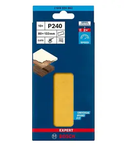 BOSCH Dual Application BEST for Wood & Paint Sanding Sheets (Rectangle 80 x 133mm - 10/Pk) For: Bosch GSS 160 & GSS 18V-10 Sanders