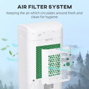 Portable Air Cooler with Humidifier, Remote, Timer, Oscillation, Ice Packs