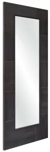 Internal Laminate Umber Grey Ravenna Door with Clear Glass  - 1981 x 838 x 35mm (33")