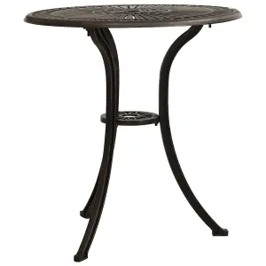 Berkfield Garden Table Bronze 62x62x65 cm Cast Aluminium