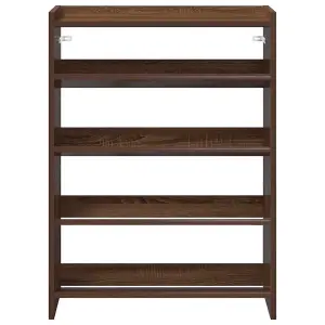 Berkfield Shoe Rack Brown Oak 80x25x61.5 cm Engineered Wood