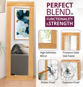 Hallowood Furniture Waverly Oak - Oak Framed Mirror (MIR1380-S)