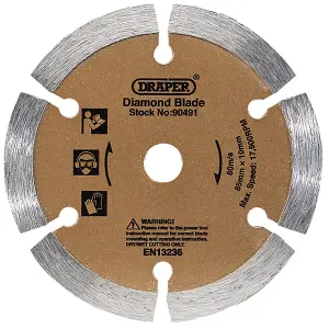 Draper  Segmented Diamond Blade, 85mm 90491