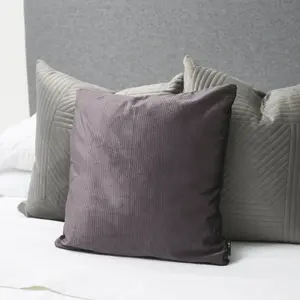 Aubergine Metallic Filled Decorative Throw Scatter Cushion - 45 x 45cm - Pack of 2