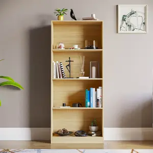 Ronald Bookcase Oak / 140 cm H x 60 cm W