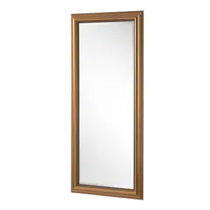 Magdalene Flat Wall Mirror Gold / 77.5cm H x 169cm W